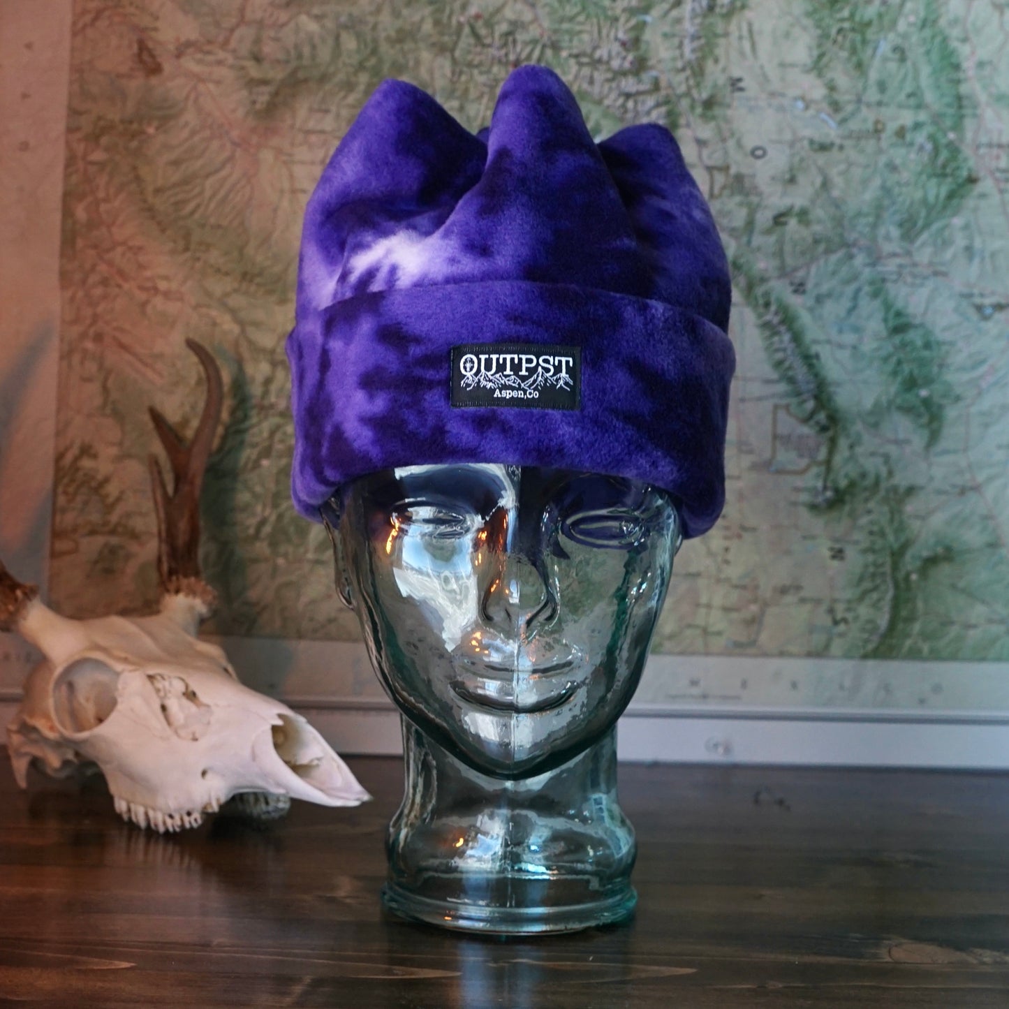 Purp Quad Folder Fleece Hat