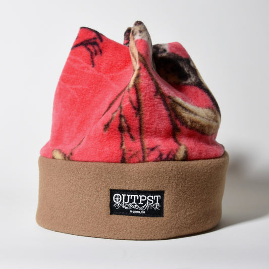 Pink Camo Quad Fleece Hat