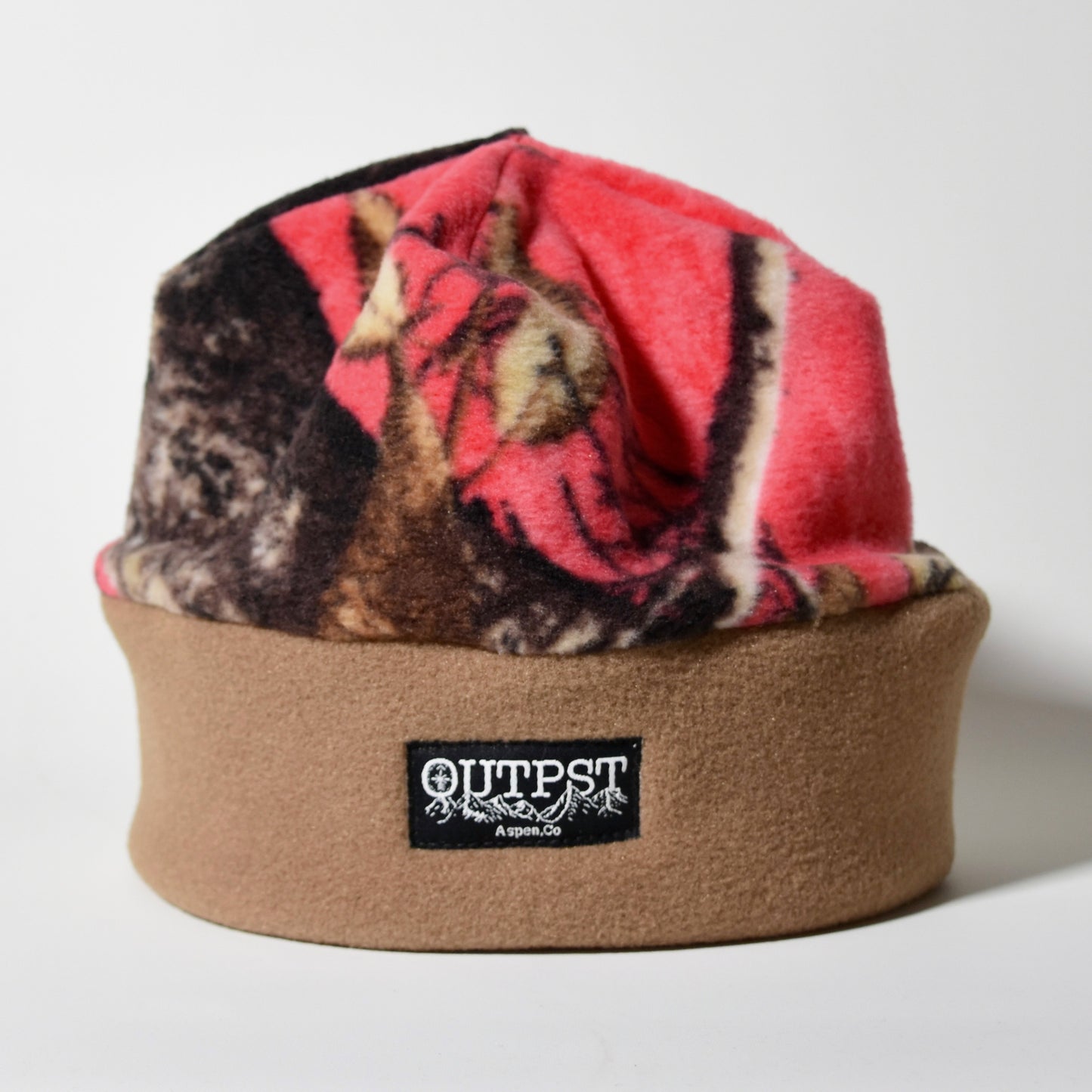 Pink Camo Posted Fleece Hat