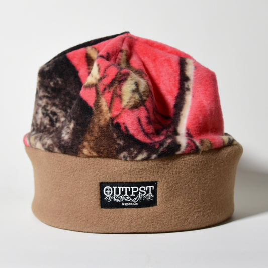 Pink Camo Posted Fleece Hat