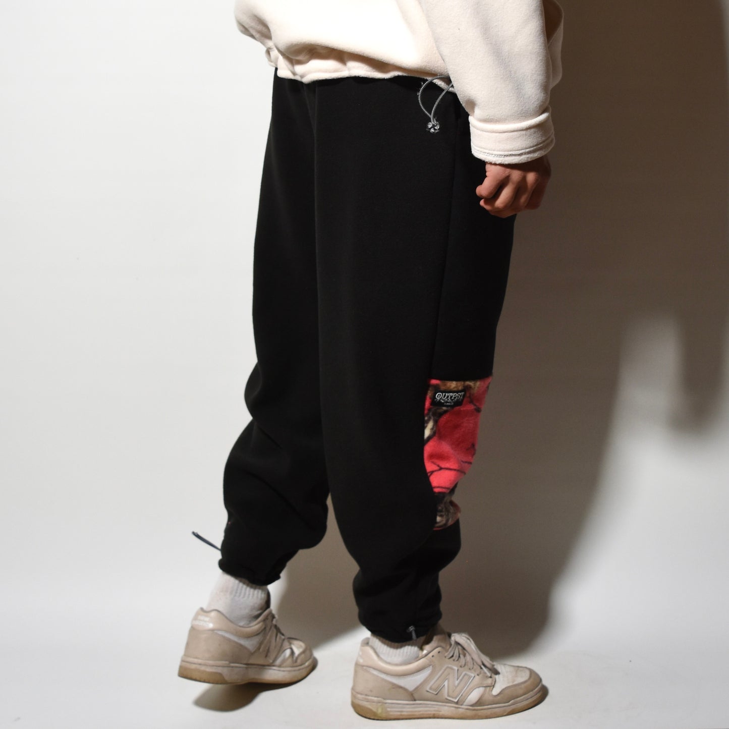Pink On Black Fleece Sweatpants