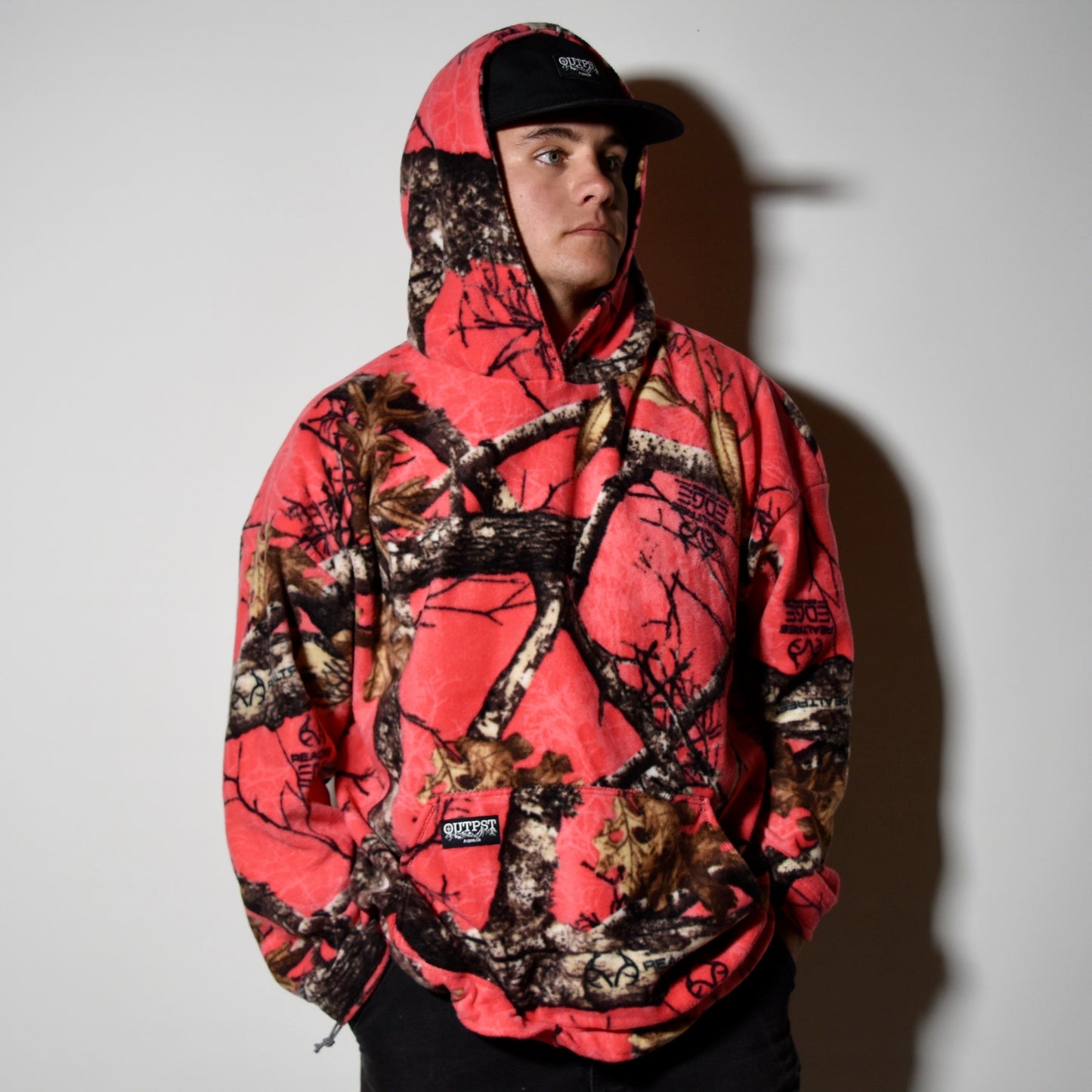 Pink Camo Fleece Hoodie