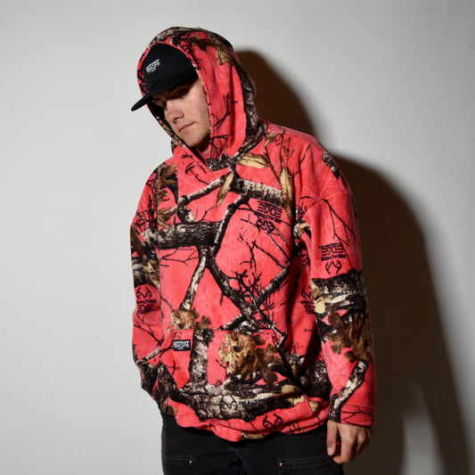 Pink Camo Fleece Hoodie