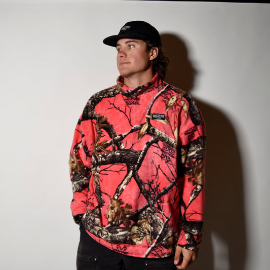 Pink Camo Fleece Mockneck