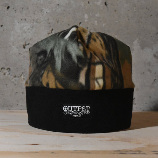 1st Szn Black Posted Fleece Hat