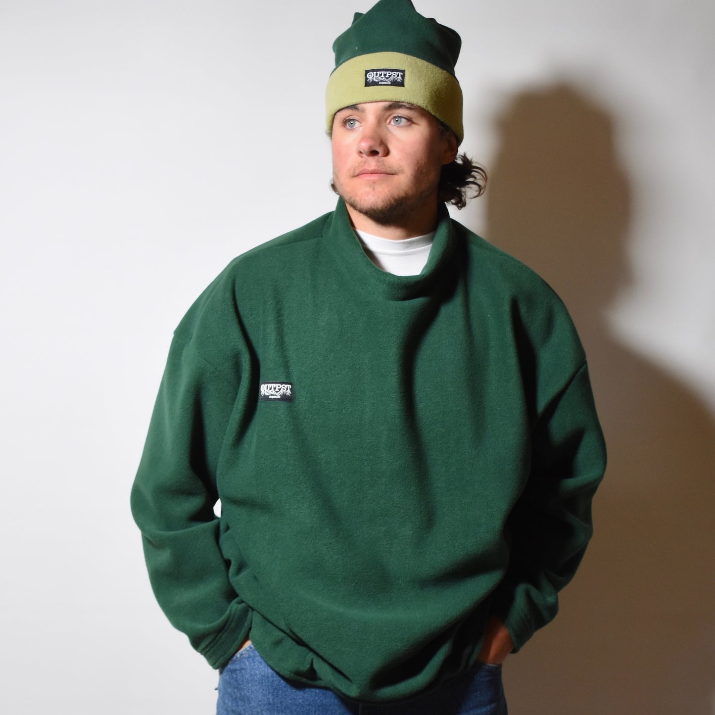 Evergreen Fleece Mockneck